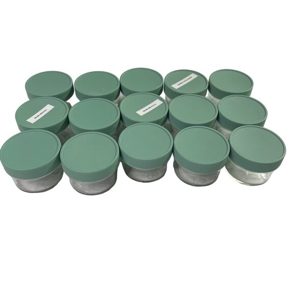 Reusable Baby Food Jars Sage Spoonfuls Quality Glass Storage Containers Lot 15 u - Picture 7 of 13